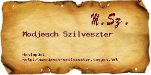 Modjesch Szilveszter névjegykártya